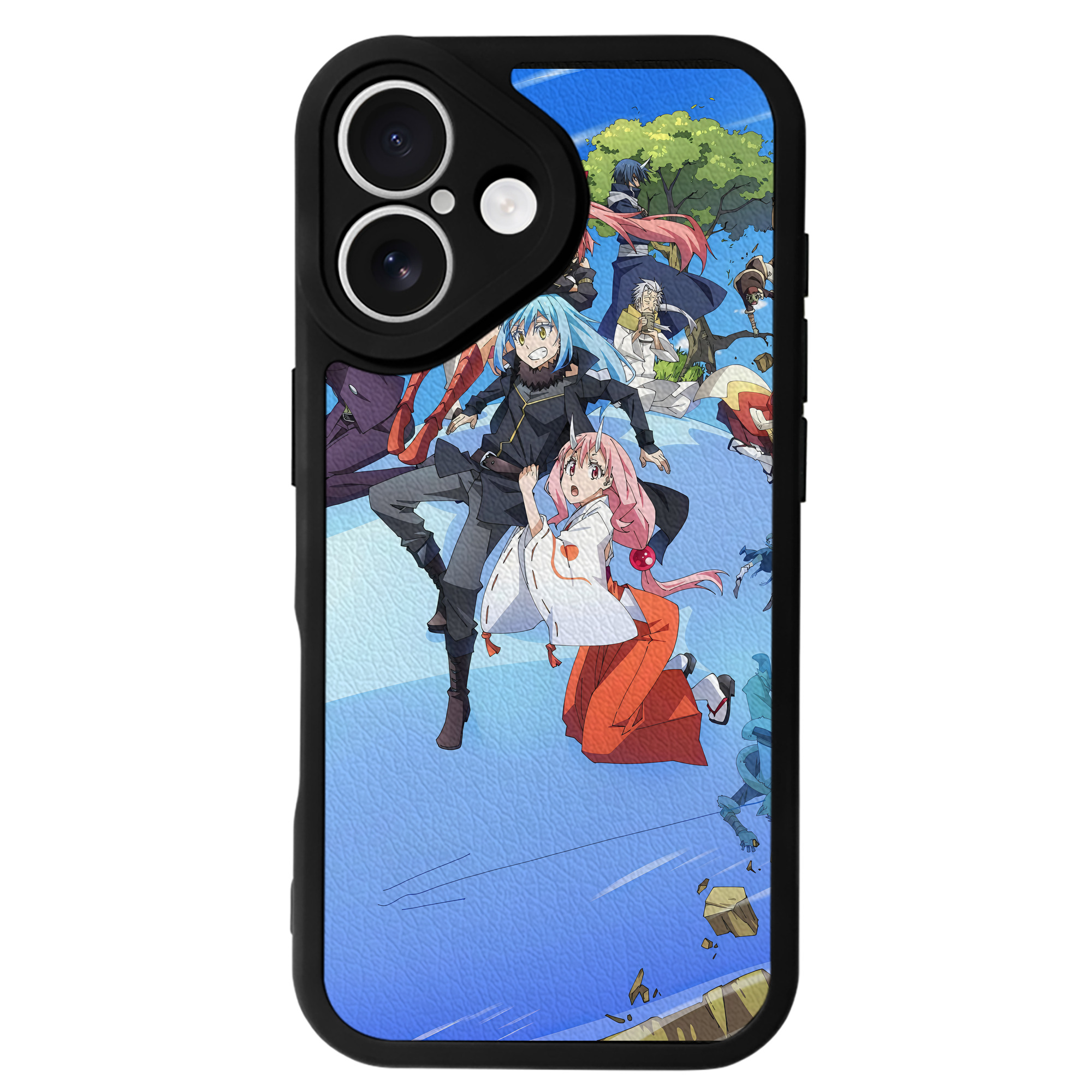 （画像用） 転スラ Regarding Reincarnated to Slime 【iPhone 16シリーズ対応】シリコンスマホケース（レザー調） 材質：シリコン